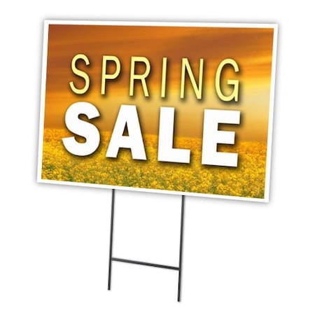 Signmission Spring Sale Yard Sign & Stake outdoor plastic coroplast window, C-1824 Spring Sale C-1824 Spring Sale